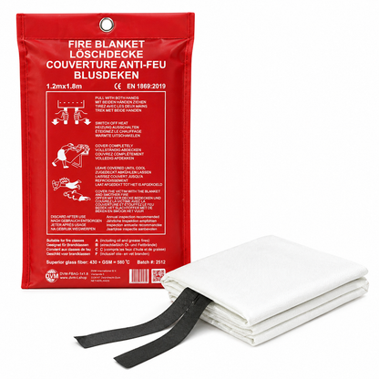 DVM-FBAG-1.2x1.8 : Couverture anti-feu professionnelle en sac, taille 1,2x1,8 m.