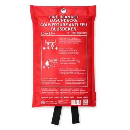 DVM-FBAG-1x1 : Couverture anti-feu professionnelle en sac, taille 1x1 m.