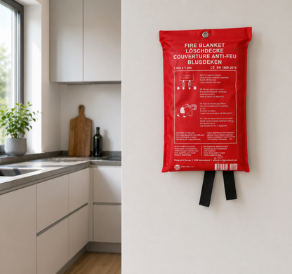 DVM-FBAG-1x1 : Couverture anti-feu professionnelle en sac, taille 1x1 m.