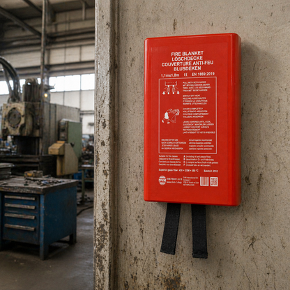 DVM-FBOX-1.2x1.8 : Couverture anti-feu professionnelle en boîte, taille 1,2x1,8 m.