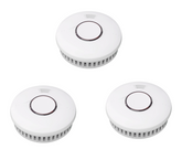 DVM-SA30R-3: Set of 3 smoke detectors DVM-SA30R, fixed battery, wirelessly interconnectable