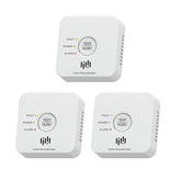 DVM-CBL30R-3: Set of 3 Carbon monoxide detectors DVM-CBL30R: LCD-display, fixed 10-year battery, wireless interconnection