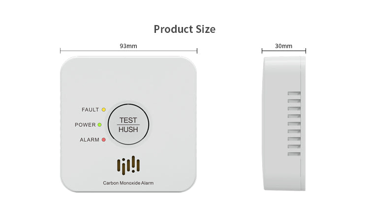 DVM-CBL30R: Carbonmonoxide detector, fixed 10-year battery, wireless interconnection